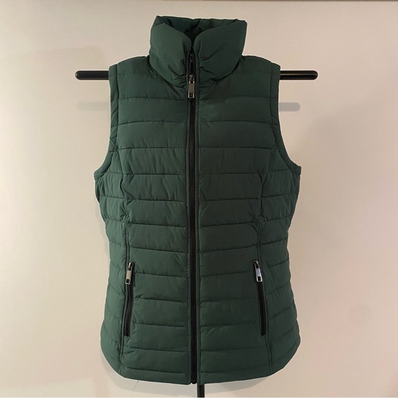 Nautica Jackets & Blazers - Nautica Lightweight Water Resistant Green Full Front Zip Puffer Vest Size M